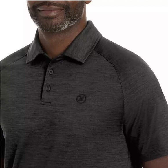 Hurley Dark Grey Black Performance Polo Shirt - Picture 4 of 10